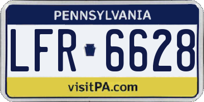 PA license plate LFR6628
