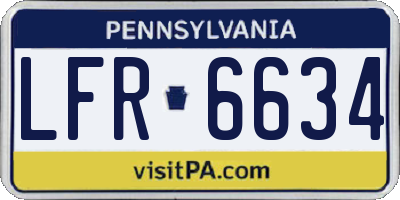 PA license plate LFR6634
