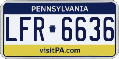 PA license plate LFR6636