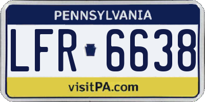 PA license plate LFR6638