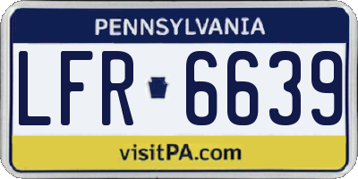 PA license plate LFR6639