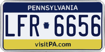PA license plate LFR6656