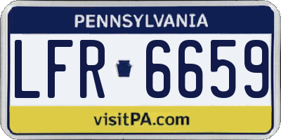 PA license plate LFR6659