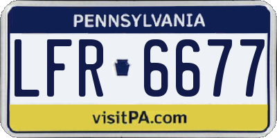 PA license plate LFR6677