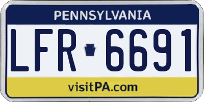 PA license plate LFR6691
