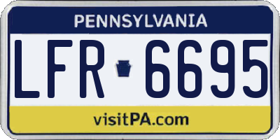 PA license plate LFR6695