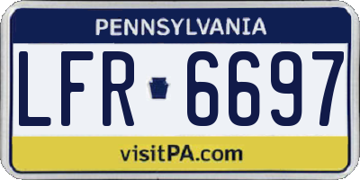 PA license plate LFR6697