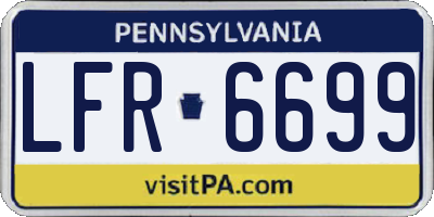 PA license plate LFR6699