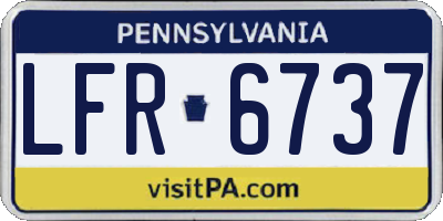 PA license plate LFR6737