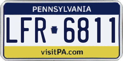 PA license plate LFR6811
