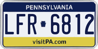 PA license plate LFR6812