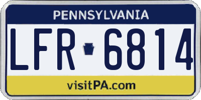 PA license plate LFR6814