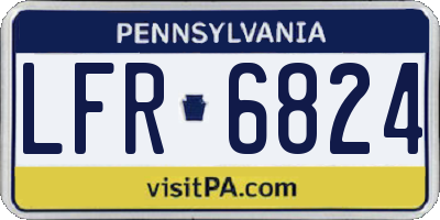 PA license plate LFR6824