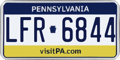PA license plate LFR6844