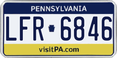 PA license plate LFR6846