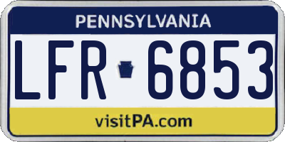 PA license plate LFR6853