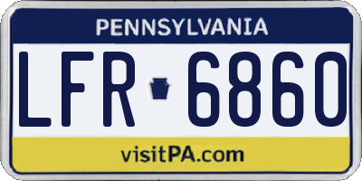PA license plate LFR6860