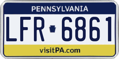 PA license plate LFR6861