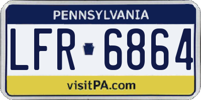PA license plate LFR6864