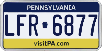 PA license plate LFR6877