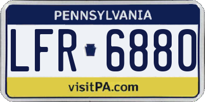 PA license plate LFR6880