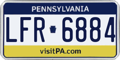 PA license plate LFR6884