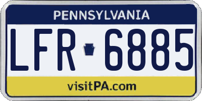 PA license plate LFR6885