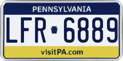 PA license plate LFR6889