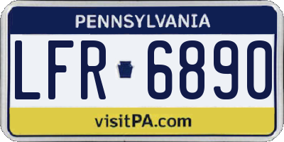 PA license plate LFR6890