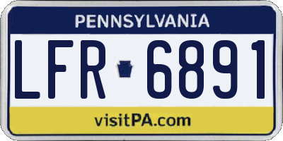 PA license plate LFR6891