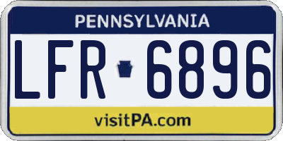 PA license plate LFR6896