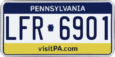 PA license plate LFR6901
