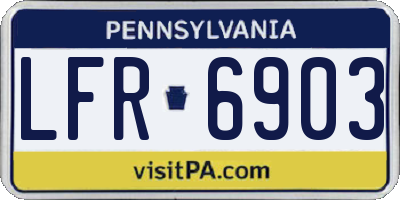 PA license plate LFR6903
