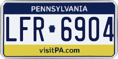 PA license plate LFR6904
