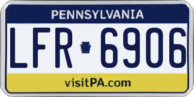 PA license plate LFR6906