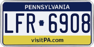 PA license plate LFR6908