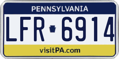 PA license plate LFR6914