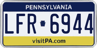 PA license plate LFR6944