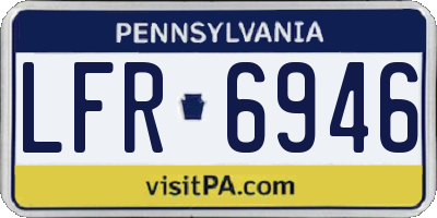 PA license plate LFR6946