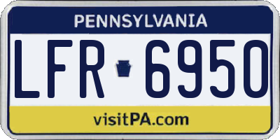 PA license plate LFR6950