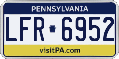 PA license plate LFR6952