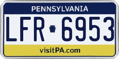 PA license plate LFR6953