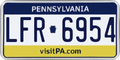 PA license plate LFR6954