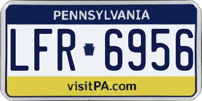 PA license plate LFR6956