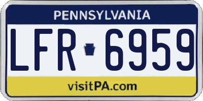 PA license plate LFR6959