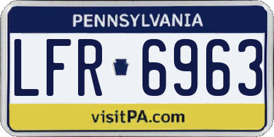 PA license plate LFR6963