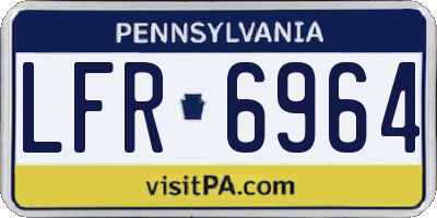 PA license plate LFR6964