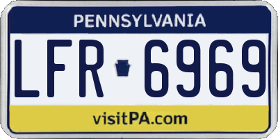 PA license plate LFR6969