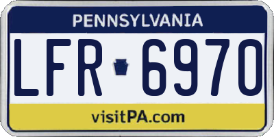 PA license plate LFR6970