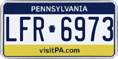 PA license plate LFR6973